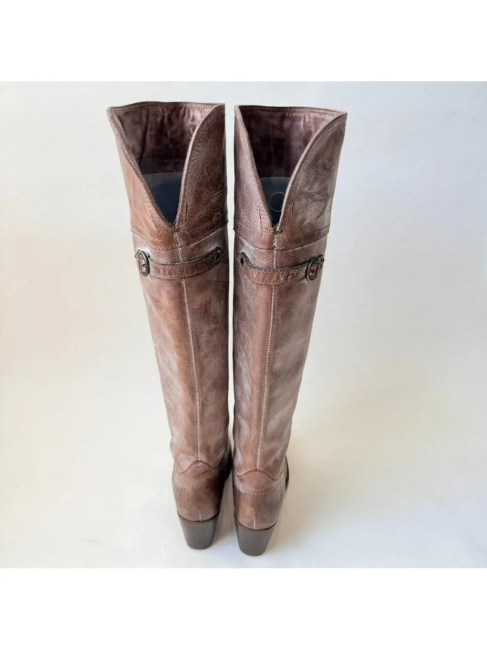 Frye Jane Tall Cuff Womens Size 7.5B Brown Leather Over Knee Riding Boots